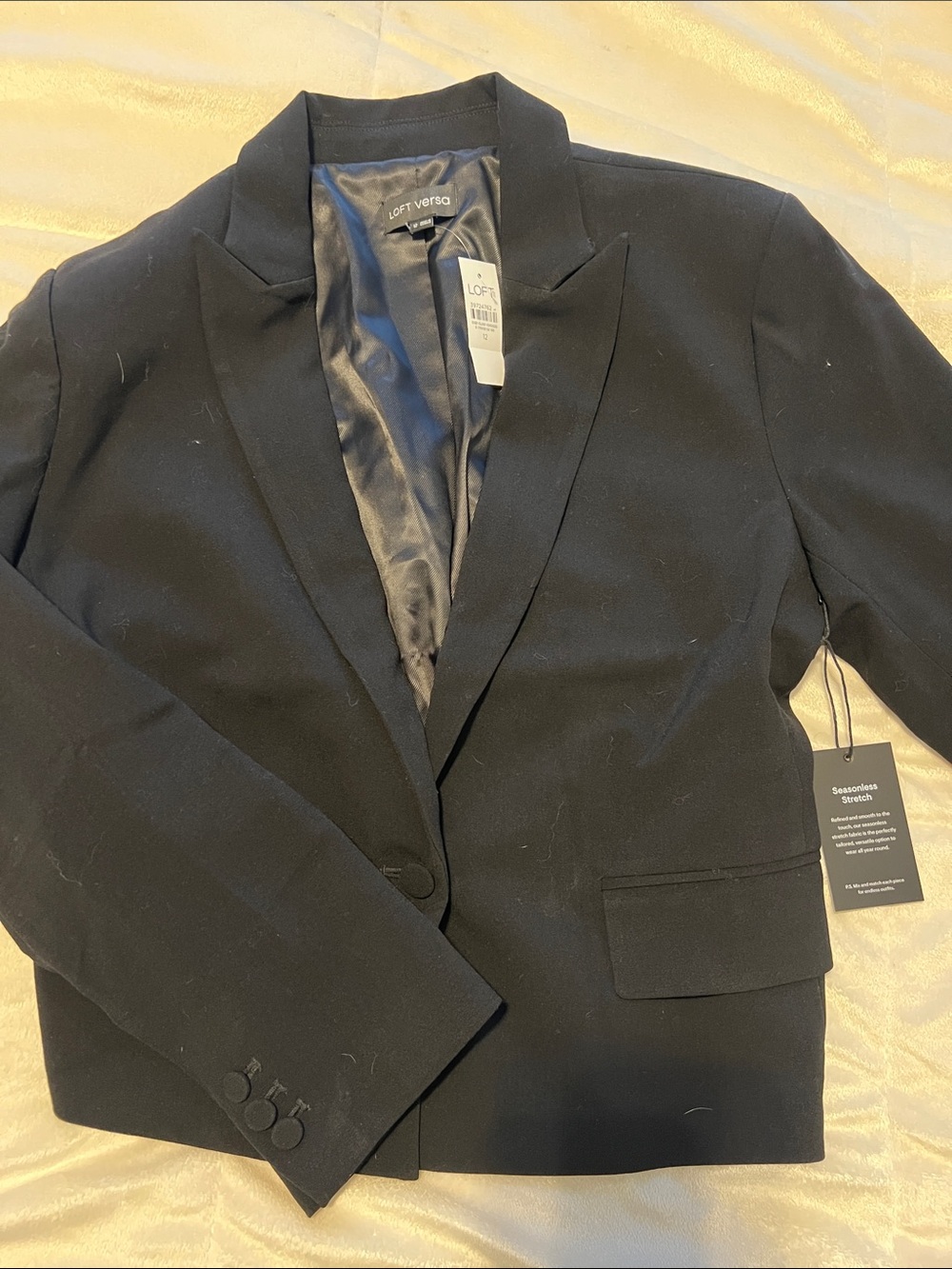 LOFT Black Tailored Single-Button Blazer